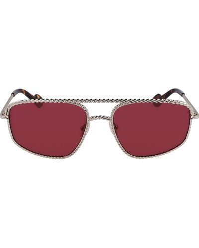 Lanvin 58mm Navigator Sunglasses - Red