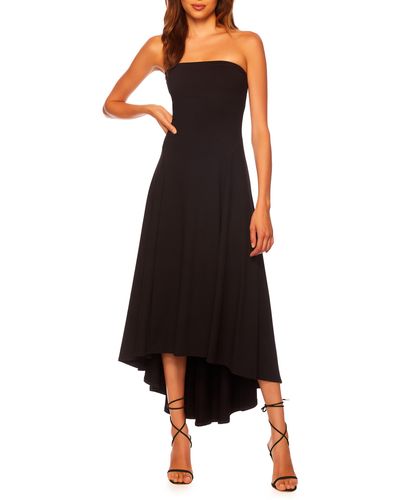 Susana Monaco Strapless High/low Dress - Black