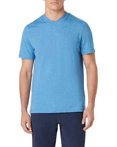 Bugatchi V-neck Performance T-shirt - Blue