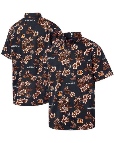 Reyn Spooner Cincinnati Bengals Kekai Button-up Shirt At Nordstrom - Black