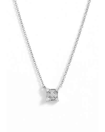 Dana Rebecca Square Diamond Pendant Necklace - Blue