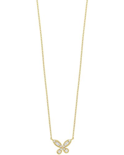 Bony Levy Simple Obsession Butterfly Diamond Pendant Necklace - White