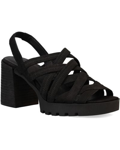 Eileen Fisher Tally Strappy Slingback Platform Sandal - Black