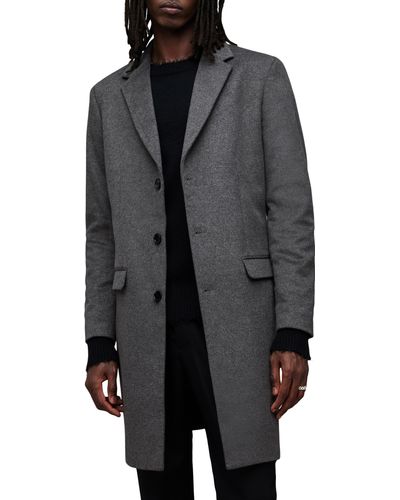 AllSaints Hal Longline Coat - Black
