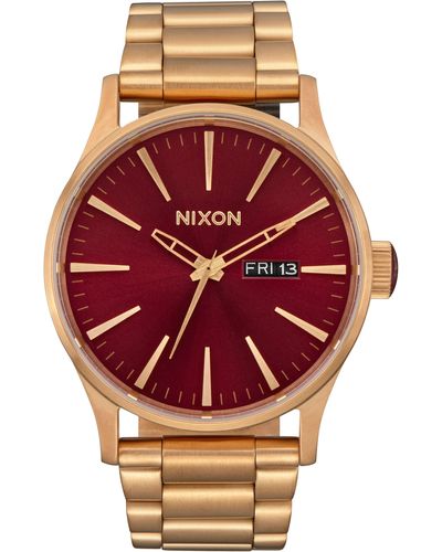 Nixon The Sentry Bracelet Watch - Red