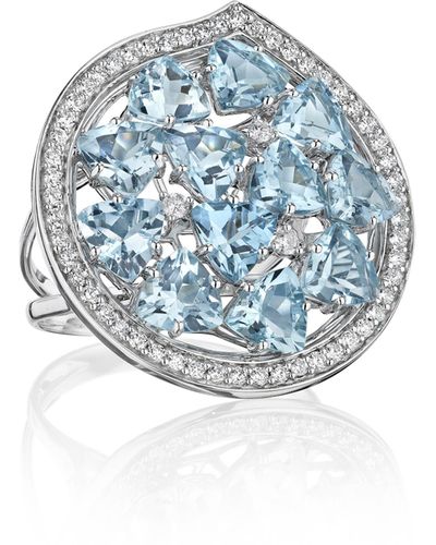 Hueb Mirage Aquamarine & Diamond Ring - Blue