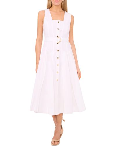 Halogen® Halogen(r) Belted Linen Blend A-line Dress - Pink