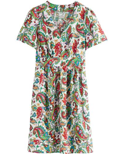 Boden Eve Paisley Linen Dress - Multicolor