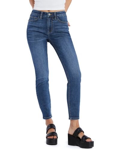 HINT OF BLU Ankle Skinny Jeans - Blue