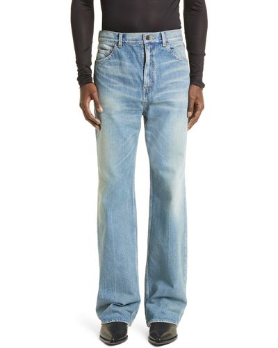 Saint Laurent '70s High Waist Flare Jeans - Blue