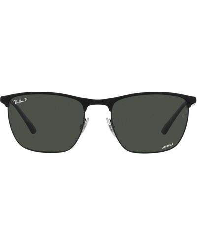 Ray-Ban 57mm Polarized Square Sunglasses - Black