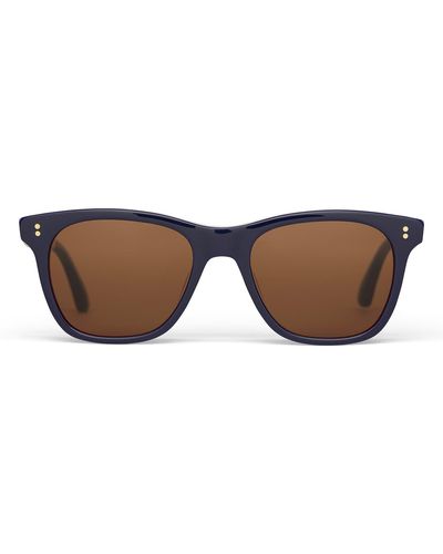 TOMS Fitzpatrick 52mm Polarized Rectangular Sunglasses - Brown