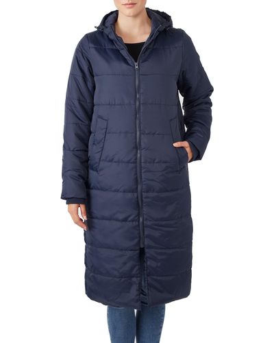 Modern Eternity 3-in-1 Long Quilted Waterproof Maternity Puffer Coat - Blue