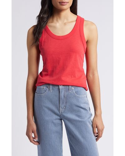 Madewell Whisper Cotton Tank - Red