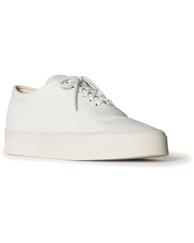 The Row Marie H Lace-up Sneaker - White