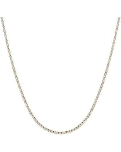 Jennifer Fisher 18k Gold Round Cut Lab Created Diamond Tennis Necklace - 4.0 Ctw - Metallic