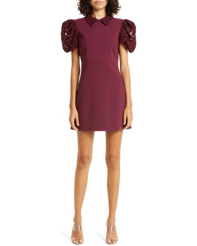 Likely Williams Lace Puff Sleeve Minidress - Red