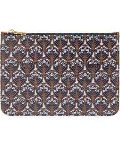 Liberty Coated Canvas Zip Pouch - Gray