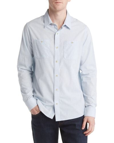 Travis Mathew Cloud Flannel Button-up Shirt - White