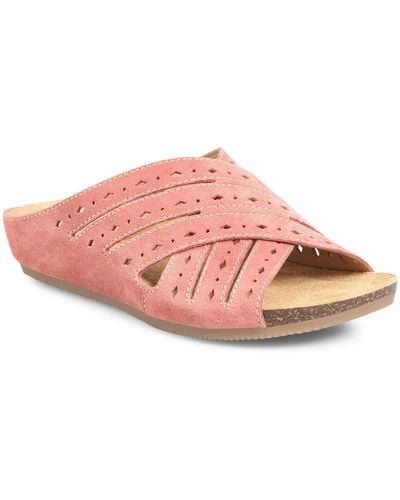 Comfortiva Gala Crisscross Slide Sandal - Wide Width Available - Pink