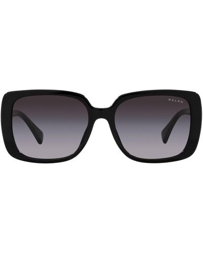 Ralph 55mm Gradient Rectangular Sunglasses - Black