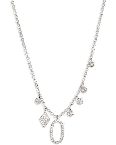 Meira T Diamond Charm Necklace - Blue
