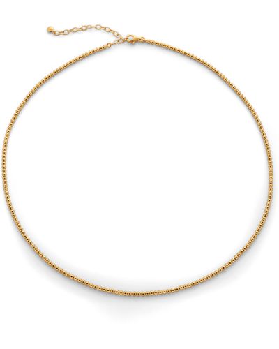 Monica Vinader 18k Gold Vermeil Ball Chain Necklace - White