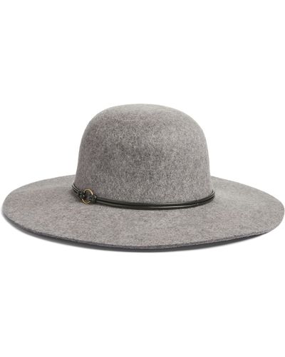 Nordstrom Wide Brim Wool Floppy Hat - Gray
