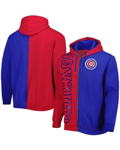 Mitchell & Ness /royal Chicago Cubs Fleece Full-zip Hoodie At Nordstrom - Red