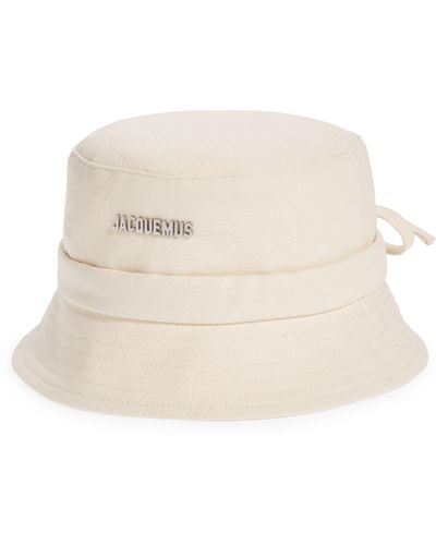 Jacquemus Le Bob Gadjo Drawstring Bucket Hat - Natural