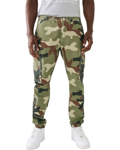 True Religion Big T Camouflage Cargo sweatpants - Green