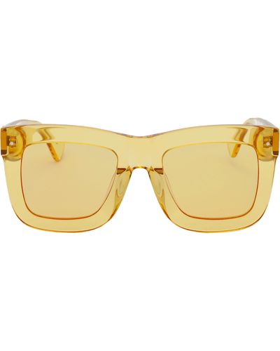 Grey Ant Status 51mm Square Sunglasses - Yellow