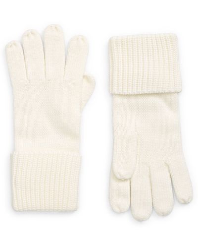 AllSaints Cuffed Knit Gloves - Natural