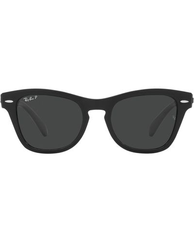 Ray-Ban 53mm Polarized Square Sunglasses - Black