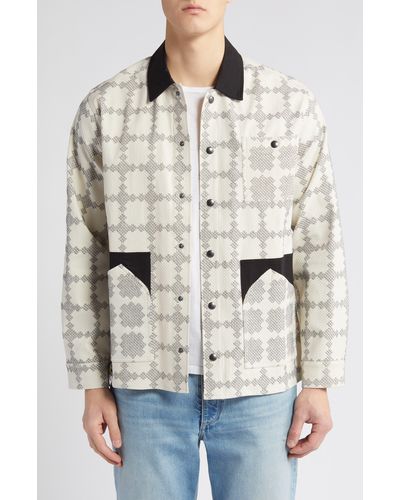 Percival All Sorts Patchwork Overshirt - Natural