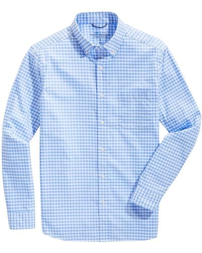 Vineyard Vines Classic Fit On-the-go Brrro Gingham Button-down Shirt - Blue