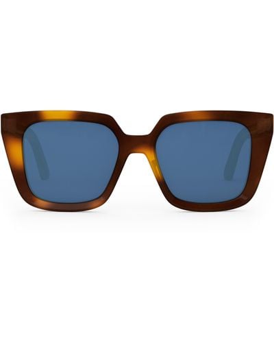 Dior 'midnight S1i 53mm Square Sunglasses - Blue