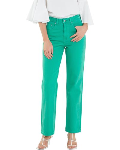 English Factory Wide Leg Jeans - Green