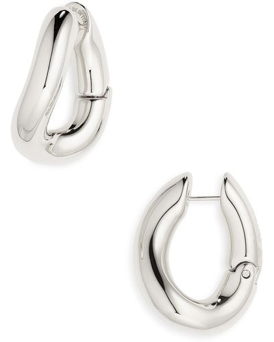 Balenciaga Hoop Earrings - White