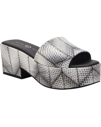 Katy Perry The Busy Bee Platform Slide Sandal - Gray