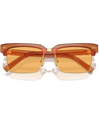 Miu Miu 54mm Square Sunglasses - Brown