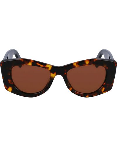 Lanvin Mother & Child 52mm Butterfly Sunglasses - Brown