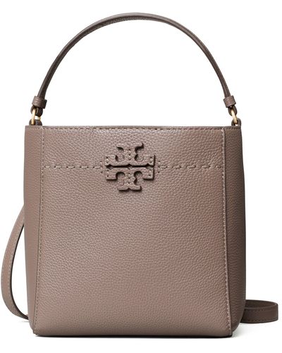 Tory Burch Small Mcgraw Leather Bucket Bag - Pink