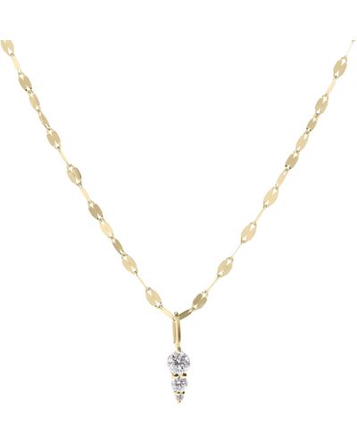 Lana Jewelry Diamond Spike Pendant Necklace - Blue