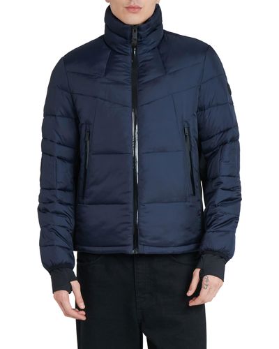 The Recycled Planet Company Racer Ripstop Puffer Jacket - Blue