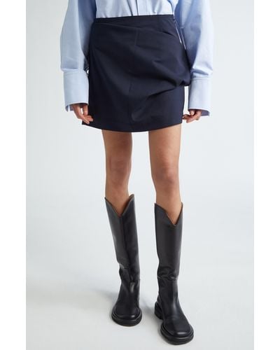 Commission Double Layer Miniskirt - Blue