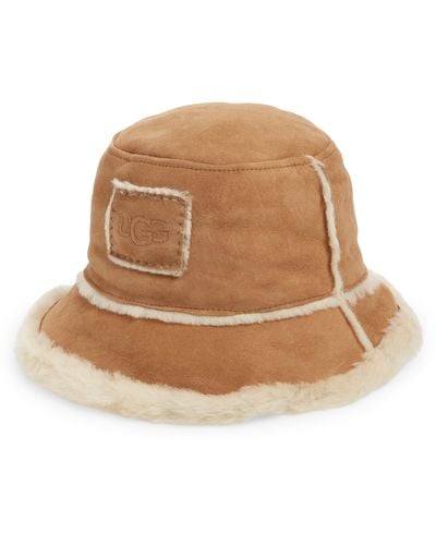 UGG ugg(r) Genuine Shearling Bucket Hat - Natural