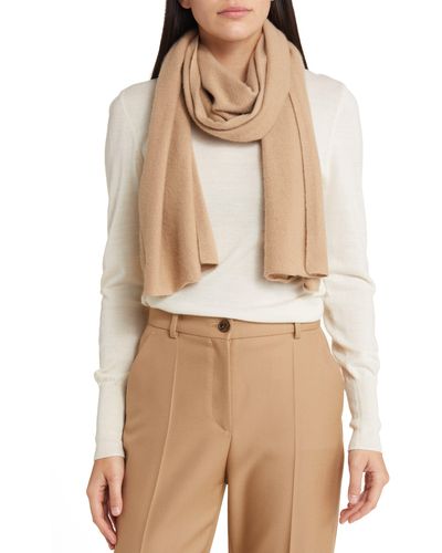 Vince Boiled Cashmere Knit Scarf - Brown