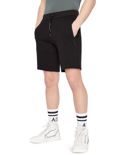 Armani Exchange Milano New York Sweat Shorts - Black