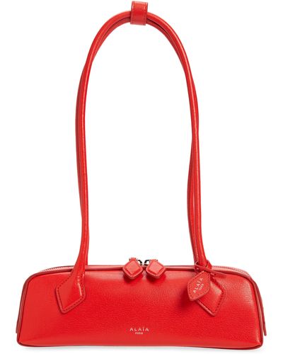Alaïa Small Le Teckel Leather East/west Shoulder Bag - Red